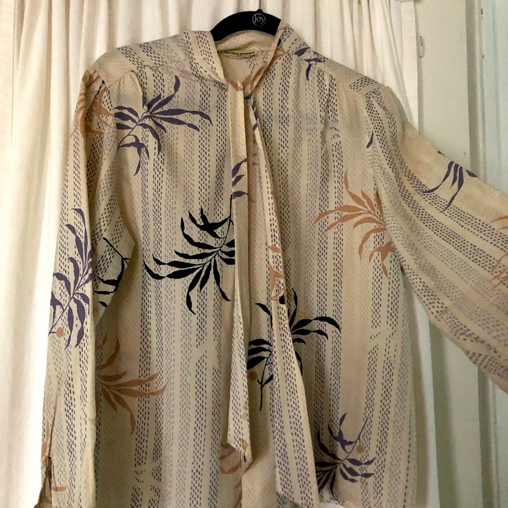 Vintage tie neck blouse